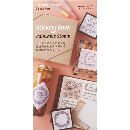 Midori DESIGNPHIL Sticker Book for Paintable Stamps Warm
