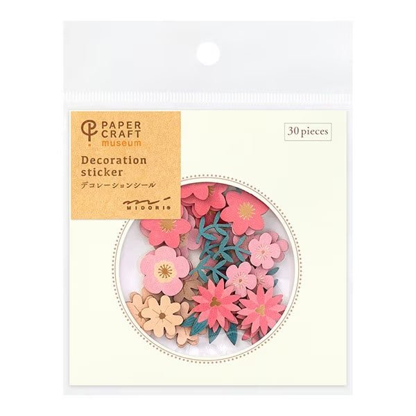Midory DESIGNPHIL Decoration Sticker Red Floral