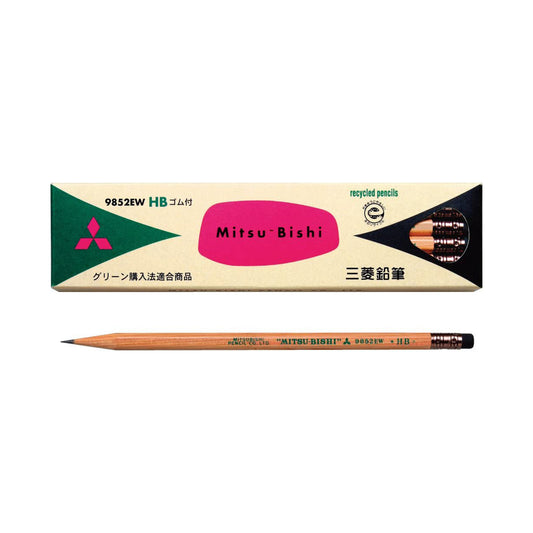 9852 EW Wooden Pencils 1 Dozen Pack HB / Mitsubishi Pencil