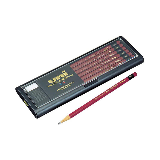 uni Wooden Pencils 1 Dozen Pack + Eraser / Mitsubishi Pencil