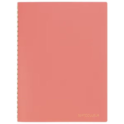 Septcouleur Notebook with the spicy coral pink color