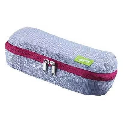 Gray and Pink Shellbro Pen Case