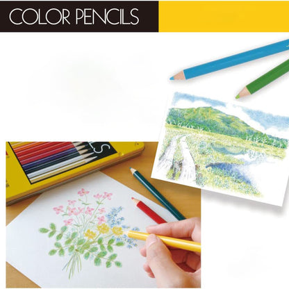 24 Colored Pencil w/ Roll Case & Mini Sharpener / Tombow